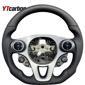 Volante de Cuero Personalizado YTcarbon para <span class=keywords><strong>Smart</strong></span> Fortwo, Forfour, Forspeed, Forstars, <span class=keywords><strong>Smart</strong></span> <span class=keywords><strong>Roadster</strong></span>, Mejora del Interior del Automóvil - Product Image 3