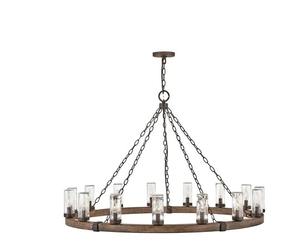 Lustre d'extérieur de haute qualité Sawyer à 15 lumières, 46 pouces de large, pour l'air libre - Product Image 3