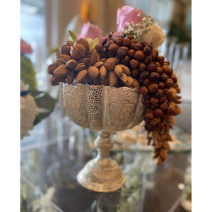 Bol à chocolat en métal de table couleur or brillant bol de service fait à la main forme ronde en métal grand bol à fruits maison et cuisine - Product Image 4