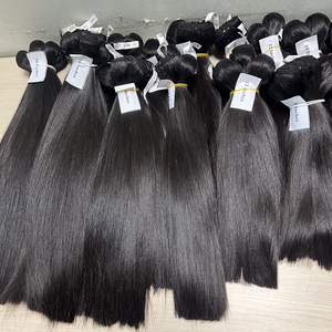 Extensión de cabello humano virgen, cabello vietnamita sin procesar, pelo sedoso liso de hueso súper Doble - Product Image 2