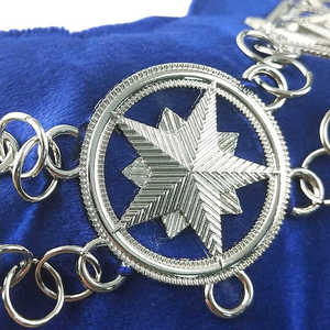 Prix raisonnable Collier maçonnique Maçonnique Regalia Chaîne Collier Gratuit Mason Blue Lodge Officiers Chaîne Collier - Product Image 5