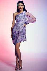 เดรสทางการยาวถึงเข่าพร้อมลูกปัดชุดเดรสปาร์ตี้ทางการผ้าชีฟองเข้ารูปลายดอกไม้แขนสั้นผ้าไหมซักได้ฟรีไซส์ - Product Image 2