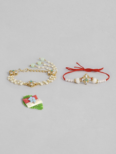 สร้อยข้อมือดั้งเดิมสำหรับ Raksha bandhan อินเดียเทศกาลของพี่ชายและน้องสาวดีไซน์เนอร์สร้อยข้อมือผูก - Product Image 2