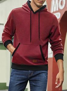 Sweat à capuche polaire hommes 300 GSM pull uni personnalisé imprimé Logo sweat à capuche poche kangourou décontracté tenue quotidienne sweat à capuche de sport - Product Image 6