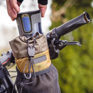 Sac de guidon de vélo imperméable, résistant aux chocs, léger, durable, <span class=keywords><strong>porte</strong></span>-bouteille d'eau, rangement avant pour vélo, poche pour téléphone - Product Image 6