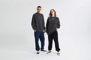 Prix de gros Sweats à capuche pour hommes avec lavage à l'eau Vêtements confortables Nouvelle arrivée Basics Sweats à capuche en coton mélangé avec lavage à l'eau - Product Image 6