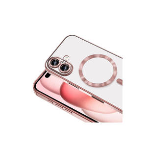 Coque en silicone Netzy 13 Pro Max pour chargement sans fil MagSafe, protection caméra, coque SAFADemre pour iPhone, style INS, logo argenté - Product Image 3