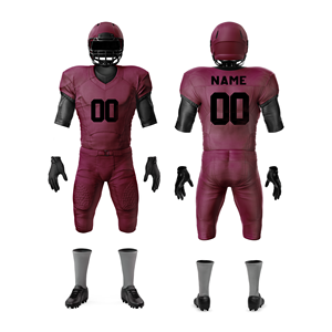 Ensemble d'uniformes de football américain pour jeunes personnalisés de qualité supérieure avec maillot sublimé et pantalon solide pour la performance de l'équipe - Product Image 1
