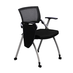 Bambi 02 BFGX003 Contemporary Folding Chair with <b>Writing</b> Table Adjustable Headrest <b>Padded</b> Mesh Backrest for Bedroom - Product Image 1