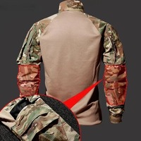 Chemise Tactique à Manches Longues de Haute Qualité en Matériau Durable pour Hommes, Veste Tissée et Ignifuge Camouflage, Respirante