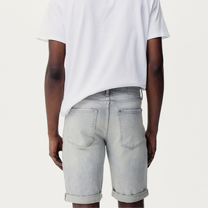 2025 nuevo verano diseño personalizado logotipo bordado pantalones cortos vaqueros holgados estilo callejero lavado Bermudas pantalones cortos sólido secado rápido Vintage - Product Image 4