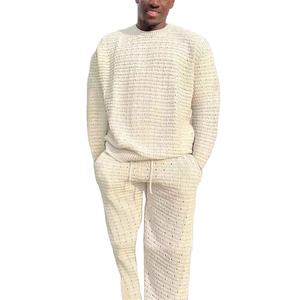 Conjunto Deportivo de 2 Piezas para Hombre, Invierno, Bordado, Pantalón Casual y Sudadera, 100% Algodón Felpa, Transpirable, Alta Calidad - Product Image 2