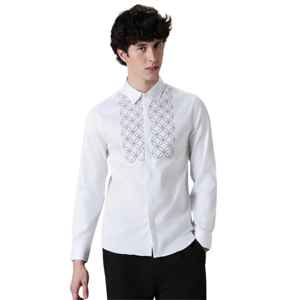 <b>Mens</b> Stylish Full Sleeve Designer <b>Shirt</b> with <b>Sequin</b> Embroidery Modern Slim Fit, and Premium Fabric for Party Wear - Product Image 2