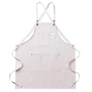 Custom Logo Printed Reusable Sleeveless Cotton <b>Canvas</b> Waterproof <b>Apron</b> with Zipper Pocket for Catering Kitchen Coffee Shop Work - Product Image 3