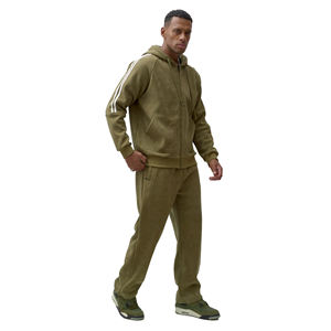 Conjunto Deportivo Personalizado para Hombre, 100% Algodón, Felpa, con Cierre, Reversible, Estilo Urbano, Color Sólido, Lavado Ácido, Transpirable, de Secado Rápido para Invierno - Product Image 3