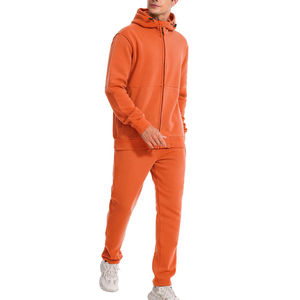 Conjunto Deportivo Personalizado para Hombre con Cremallera, Pantalones Deportivos y Sudadera con Capucha, Conjunto de Dos Piezas, Chándales con Cremallera para Hombre - Product Image 1