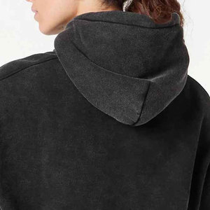 Las mejores sudaderas con capucha cortas de punto para mujer Sudadera de invierno estampada con logotipo frontal Precio al por mayor - Product Image 6