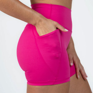 Shorts d'entraînement de gymnastique de compression pour femmes, shorts de fitness et de course à pied, shorts de yoga taille haute pour femmes, prix de gros - Product Image 4