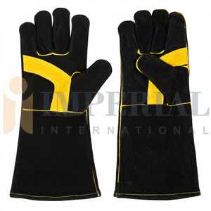 Gants de sécurité en cuir véritable à motif unique, vente chaude en usine, utilisation en construction, hommes femmes, résistants à la chaleur, antistatiques - Product Image 1