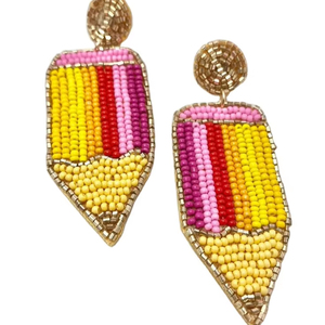 ต่างหูทรงดินสอสีรุ้งสีพาสเทลปักลูกปัดแบบพรีเมี่ยมต่างหูทรงหยดน้ำทำมือสวยงามพร้อมธุรกิจแบบ Hiba - Product Image 1