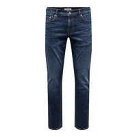 Nuevas llegadas: Jeans de mezclilla ODM sostenibles de alta calidad, corte recto, color negro medio, desgastados, lavados a la piedra, bordados con remaches.