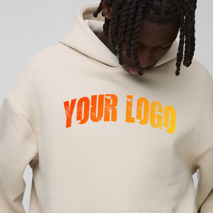 Article très vendu, sweat-shirt pour homme en coton 100%, coupe ample, poids lourd, logo imprimé DTF personnalisé, respirant, sweat-shirt hip-hop pour homme - Product Image 2