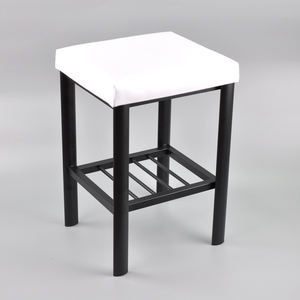 Tabouret Double tabouret en plastique gris, avec espaceurs de rangement - Product Image 6