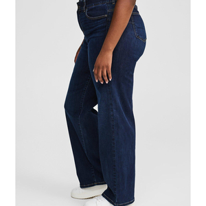 กางเกงยีนส์ขาตรงเอวสูงสไตล์ญี่ปุ่นสำหรับผู้หญิงกางเกงนุ่มระบายอากาศได้ดีดีไซน์ใหม่ - Product Image 3