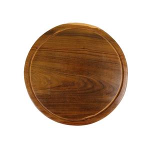 Bandeja de almacenamiento de placa de cargador de madera redonda Vintage de granja de venta fresca rústica de madera desgastada - Product Image 6