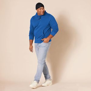 Sweat à capuche personnalisable en polaire épaisse et respirante pour homme - Vente en gros Automne Hiver Grandes Tailles - Product Image 5