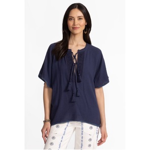 Vêtements de bureau brodés en gaze de coton de qualité supérieure pour un style sans effort par temps chaud à un bon prix - Product Image 1