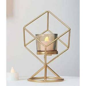 Metal Candle Holder Geometrical Design Modern Christmas Handmade Silver for Party Wedding Home Decor Hot Sale - Product Image 2