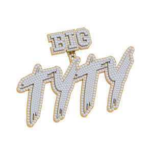 Éblouissant miroitant meilleure qualité Moissanite pendentif breloque 925 argent rond brillant coupe VVS2 bijoux cadeau pour les femmes - Product Image 4