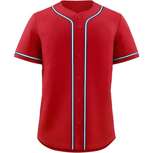 Maillot de baseball à boutons complets, uniforme de softball personnalisé, matériel sublimé en sergé, numéro de nom, broderie de logo, conception en maille à séchage rapide - Product Image 4