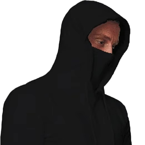 Sweats à capuche brodés imprimés personnalisés pour hommes-Masque de couverture de visage d'hiver en coton polaire épais imperméable et respirant - Product Image 1