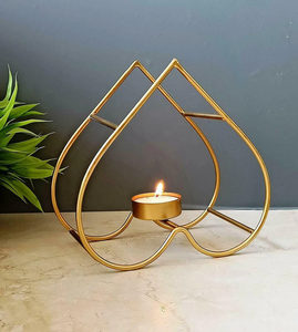 Sheeraz International Metal Gold Heart <b>Tealight</b> Holder Handmade Eco-Friendly for Christmas & Wedding Home Decor - Product Image 1