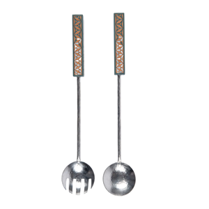 Serveurs à salade en cuivre Cuillère Designer de luxe avec poignée en métal Serveur à salade Meilleure vente Qualité supérieure au prix le plus bas - Product Image 3