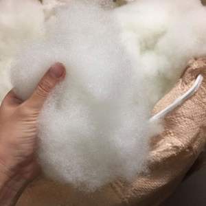 Recycled Soft White Light Faux <b>Staple</b> Home Textile Cushion Toys High Fill Power Polyester Fiber Washable Hollow Style - Product Image 2