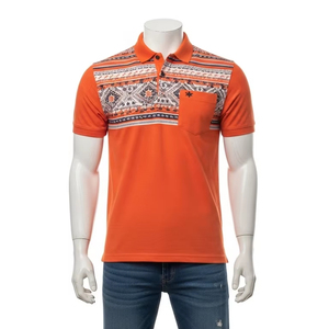 Mens Short Sleeve Polo <b>Shirts</b> With <b>Pocket</b> Printed Design Cotton Blend Breathable Casual Daily Wear Custom Logo Wholesale Supply - Product Image 4