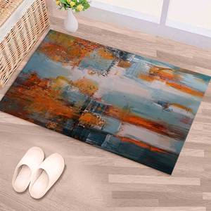 Tapis imprimé aux tons d'automne : épais, contemporain, d'intérieur, moderne, cadeau, classique, style ferme, en chenille, avec poils doux - Product Image 5