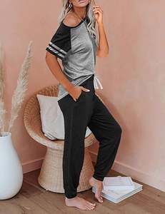Ensemble deux pièces pour femmes avec logo personnalisé, nouvelle arrivée, respirant, survêtement sexy, haut long et short, ensembles de jogging, vêtements de sport pour la salle de sport - Product Image 5