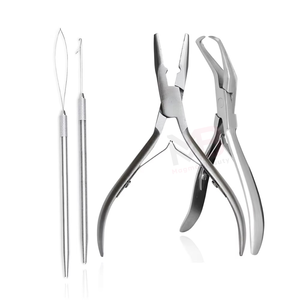 Pince à cheveux en acier allemand, ensemble d'outils personnalisés pour extensions capillaires, kit de pinces pour extensions de cheveux avec couleur personnalisée - Product Image 1