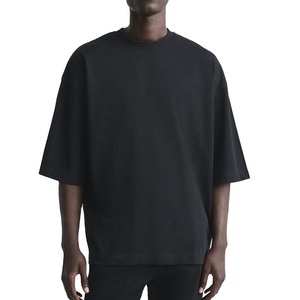 Camiseta de gran tamaño de alta calidad con hombros caídos, diseño de logotipo personalizado, camiseta cuadrada en blanco para hombres, ropa de calle - Product Image 1