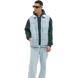 Chaquetas sin Mangas para Hombre, Personalizadas al por Mayor, de Mezclilla, 100% Algodón Elástico, con Múltiples Bolsillos y Logotipo Personalizado - Product Image 2