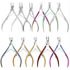 Manufacturers Beauty Products Scissor Shape Cuticle Nippers Cuticle Nippers Rubber Handle Cuticle Nippers - Product Image 1