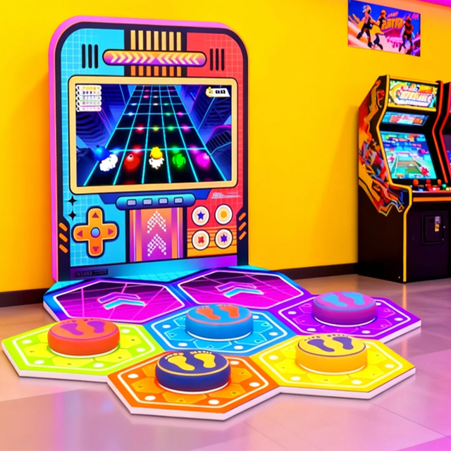 Motion Sensing Game Console Interactive Jump Fitness Game Equipment LED Floor Play System Solution for Indoor Recreation