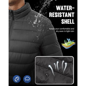 Veste matelassée pour homme, légère, chaude, isolée, vêtements d'extérieur d'hiver, conçue pour les températures froides, vêtements décontractés et usage en plein air - Product Image 3