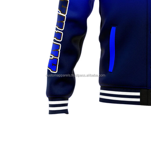 Premium Collegiate personnalisé Chenille Patch Letterman université veste MCACVJ-116 col montant avant broderie Logo 100% laine hommes - Product Image 6