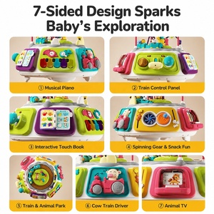 Centre d'activités Montessori <span class=keywords><strong>pour</strong></span> tout-petits, jouets éducatifs sensoriels musicaux, table d'activités <span class=keywords><strong>pour</strong></span> <span class=keywords><strong>bébé</strong></span>, de la position assise <span class=keywords><strong>à</strong></span> la position <span class=keywords><strong>debout</strong></span>, <span class=keywords><strong>pour</strong></span> les enfants de plus d'un an - Product Image 4