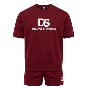 Haute qualité hommes Vintage solide polaire à manches courtes sweat ensemble court Logo personnalisable respirant saison d'hiver - Product Image 6